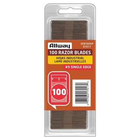 ALLWAY Razor Bld Se .009" 100Pk SEB100VP